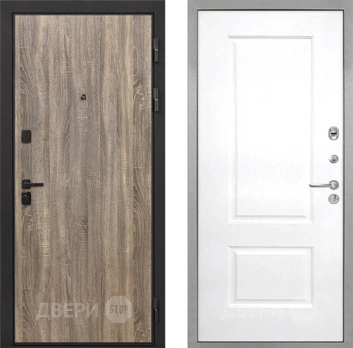 Входная металлическая Дверь Интекрон (INTECRON) Профит Black Дуб Турин Альба Роял Вуд белый в Электроуглях