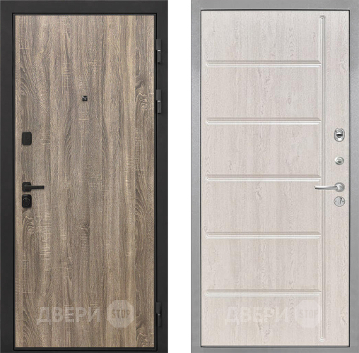 Входная металлическая Дверь Интекрон (INTECRON) Профит Black Дуб Турин ФЛ-102 Сосна белая в Электроуглях