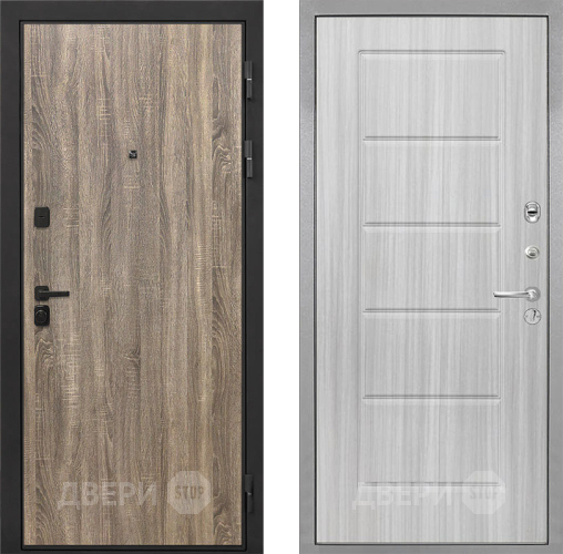 Входная металлическая Дверь Интекрон (INTECRON) Профит Black Дуб Турин ФЛ-39 Сандал белый в Электроуглях