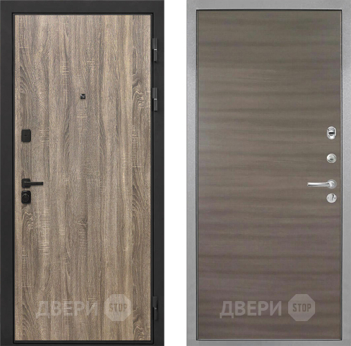 Входная металлическая Дверь Интекрон (INTECRON) Профит Black Дуб Турин Гладкая Дуб тоскано поперечный в Электроуглях