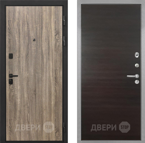 Входная металлическая Дверь Интекрон (INTECRON) Профит Black Дуб Турин Гладкая Эковенге поперечный в Электроуглях
