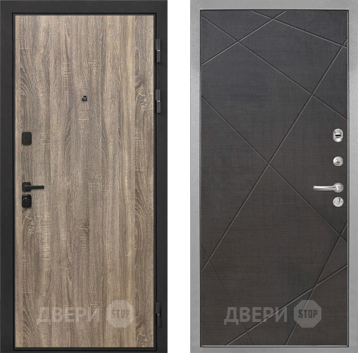 Входная металлическая Дверь Интекрон (INTECRON) Профит Black Дуб Турин Лучи-М Венге распил кофе в Электроуглях