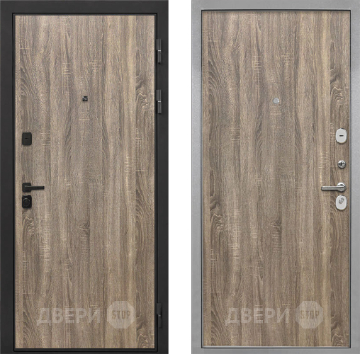 Входная металлическая Дверь Интекрон (INTECRON) Профит Black Дуб Турин Гладкая Дуб турин в Электроуглях