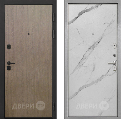 Входная металлическая Дверь Интекрон (INTECRON) Профит Black Венге Коричневый Гладкая Мрамор натуральный арктик в Электроуглях