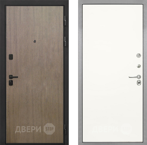 Входная металлическая Дверь Интекрон (INTECRON) Профит Black Венге Коричневый Гладкая Слоновая кость в Электроуглях