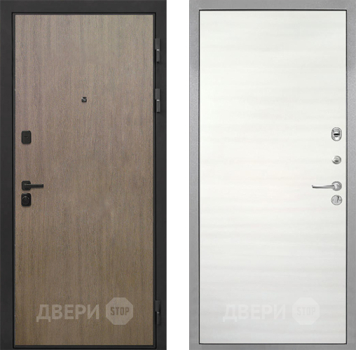 Входная металлическая Дверь Интекрон (INTECRON) Профит Black Венге Коричневый Гладкая Дуб сильвер поперечный в Электроуглях