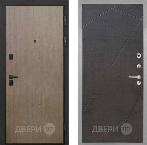 Входная металлическая Дверь Интекрон (INTECRON) Профит Black Венге Коричневый Лучи-М Венге распил кофе в Электроуглях