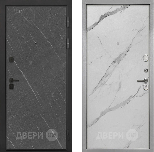 Входная металлическая Дверь Интекрон (INTECRON) Профит Black Гранит Лава Оникс Гладкая Мрамор натуральный арктик в Электроуглях