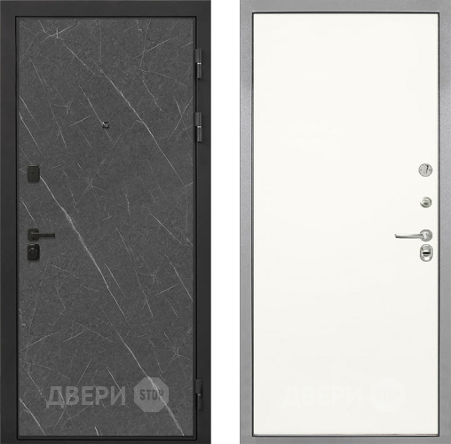 Входная металлическая Дверь Интекрон (INTECRON) Профит Black Гранит Лава Оникс Гладкая Слоновая кость в Электроуглях