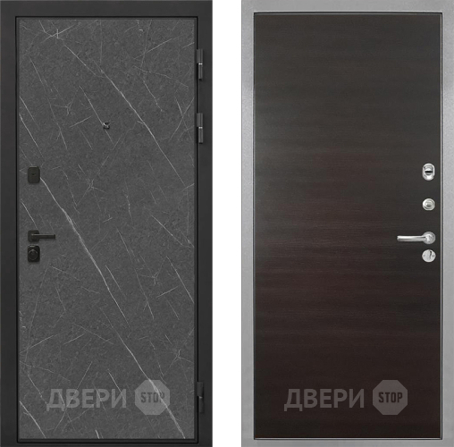 Дверь Интекрон (INTECRON) Профит Black Гранит Лава Оникс Гладкая Эковенге поперечный в Электроуглях