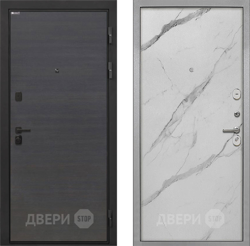Дверь Интекрон (INTECRON) Профит Black Эковенге Гладкая Мрамор натуральный арктик в Электроуглях