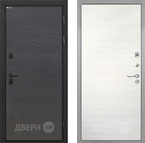 Входная металлическая Дверь Интекрон (INTECRON) Профит Black Эковенге Гладкая Дуб сильвер поперечный в Электроуглях