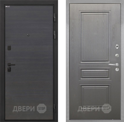 Входная металлическая Дверь Интекрон (INTECRON) Профит Black Эковенге ФЛ-243 Графит вуд дуб в Электроуглях