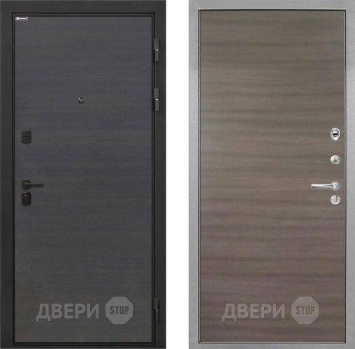Входная металлическая Дверь Интекрон (INTECRON) Профит Black Эковенге Гладкая Дуб тоскано поперечный в Электроуглях