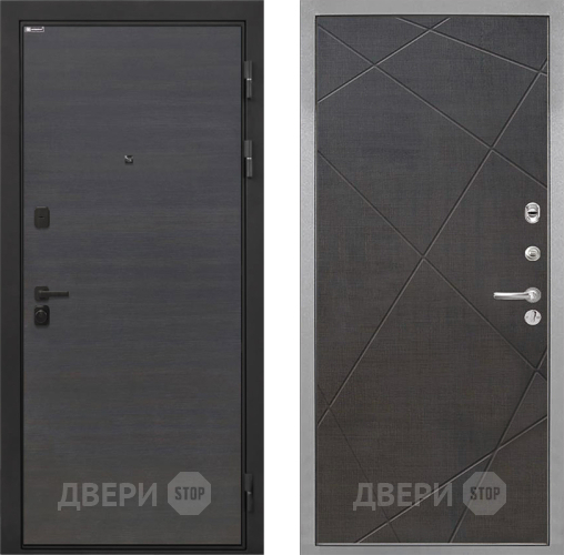 Входная металлическая Дверь Интекрон (INTECRON) Профит Black Эковенге Лучи-М Венге распил кофе в Электроуглях