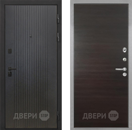 Входная металлическая Дверь Интекрон (INTECRON) Профит Black ФЛ-295 Гладкая Эковенге поперечный в Электроуглях