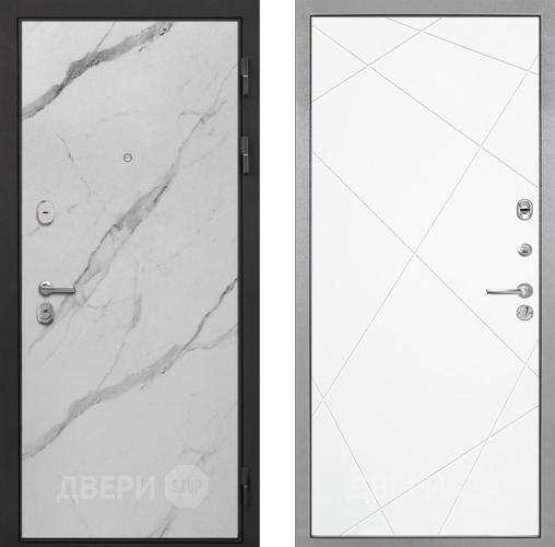 Входная металлическая Дверь Интекрон (INTECRON) Гектор Мрамор Арктик Лучи-М Софт милк в Электроуглях