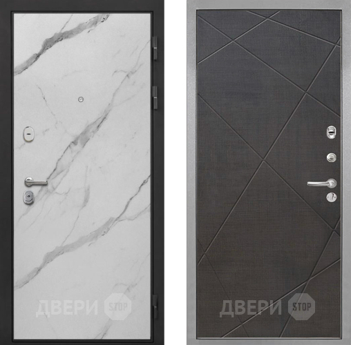 Входная металлическая Дверь Интекрон (INTECRON) Гектор Мрамор Арктик Лучи-М Венге распил кофе в Электроуглях