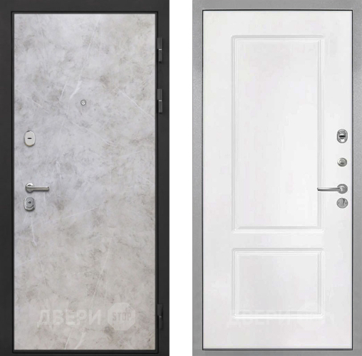 Входная металлическая Дверь Интекрон (INTECRON) Гектор Мрамор Светлый КВ-2 Белый матовый в Электроуглях