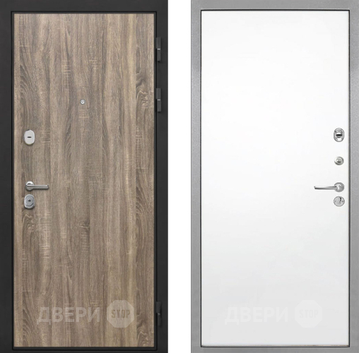 Входная металлическая Дверь Интекрон (INTECRON) Гектор Дуб Турин Гладкая Силк Сноу в Электроуглях