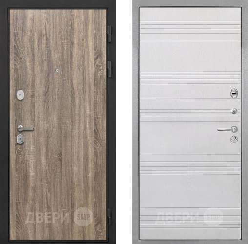 Входная металлическая Дверь Интекрон (INTECRON) Гектор Дуб Турин ФЛ-316 Белый ясень в Электроуглях