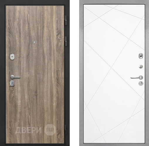 Входная металлическая Дверь Интекрон (INTECRON) Гектор Дуб Турин Лучи-М Софт милк в Электроуглях