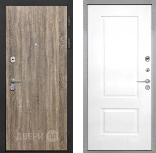 Входная металлическая Дверь Интекрон (INTECRON) Гектор Дуб Турин Альба Роял Вуд белый в Электроуглях