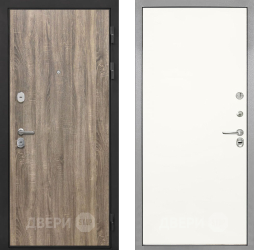 Входная металлическая Дверь Интекрон (INTECRON) Гектор Дуб Турин Гладкая Слоновая кость в Электроуглях