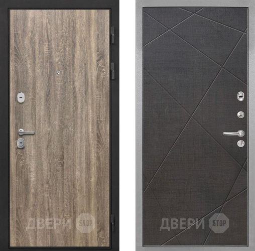 Входная металлическая Дверь Интекрон (INTECRON) Гектор Дуб Турин Лучи-М Венге распил кофе в Электроуглях