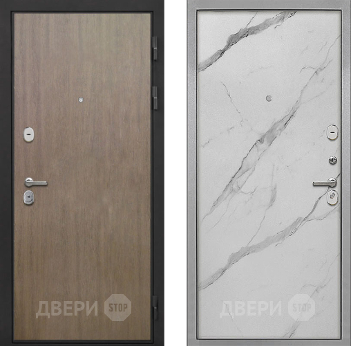 Входная металлическая Дверь Интекрон (INTECRON) Гектор Венге Коричневый Гладкая Мрамор натуральный арктик в Электроуглях