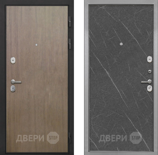 Входная металлическая Дверь Интекрон (INTECRON) Гектор Венге Коричневый Гладкая Гранит лава оникс в Электроуглях
