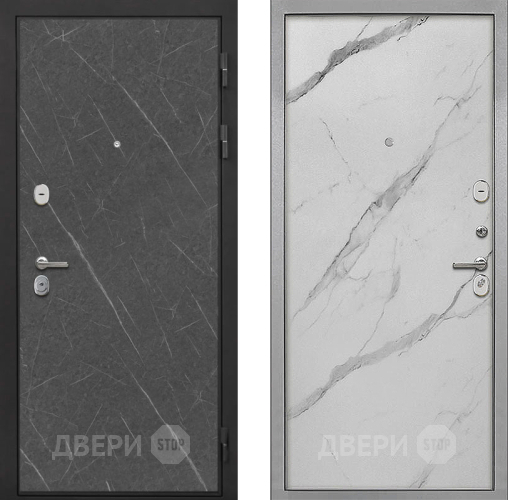 Входная металлическая Дверь Интекрон (INTECRON) Гектор Гранит Лава Оникс Гладкая Мрамор натуральный арктик в Электроуглях