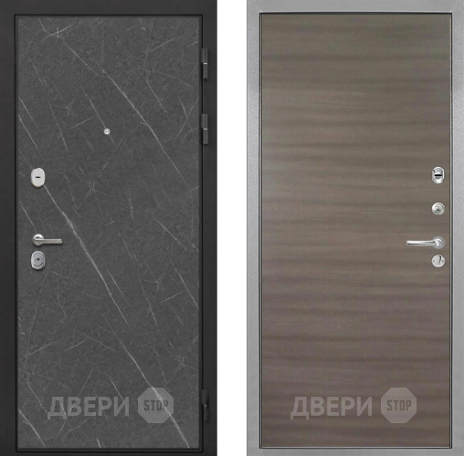 Входная металлическая Дверь Интекрон (INTECRON) Гектор Гранит Лава Оникс Гладкая Дуб тоскано поперечный в Электроуглях