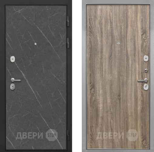 Входная металлическая Дверь Интекрон (INTECRON) Гектор Гранит Лава Оникс Гладкая Дуб турин в Электроуглях