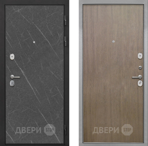 Входная металлическая Дверь Интекрон (INTECRON) Гектор Гранит Лава Оникс Гладкая шпон Венге коричневый в Электроуглях