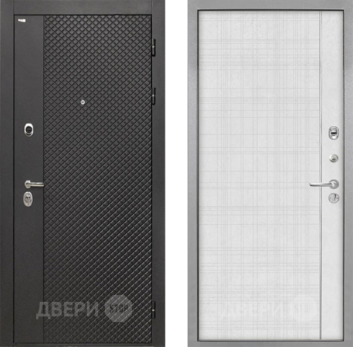 Входная металлическая Дверь Интекрон (INTECRON) Олимпия Black 4К В-07 с молдингом Лофт белый в Электроуглях
