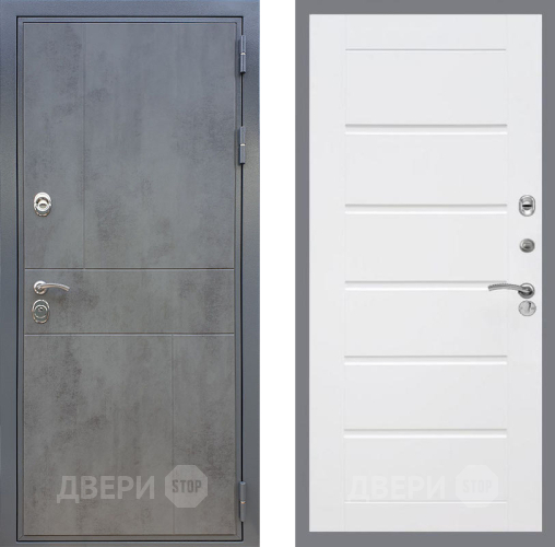 Входная металлическая Дверь Рекс (REX) ФЛ-290 Сити Белый ясень в Электроуглях