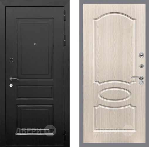 Входная металлическая Дверь Рекс (REX) 6 Венге FL-128 Беленый дуб в Электроуглях