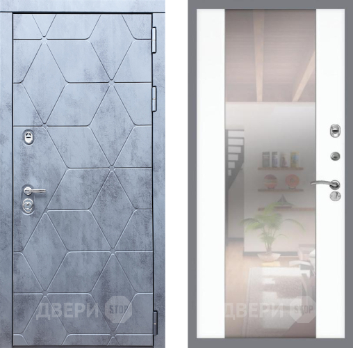 Входная металлическая Дверь Рекс (REX) 28 СБ-16 Зеркало Силк Сноу в Электроуглях