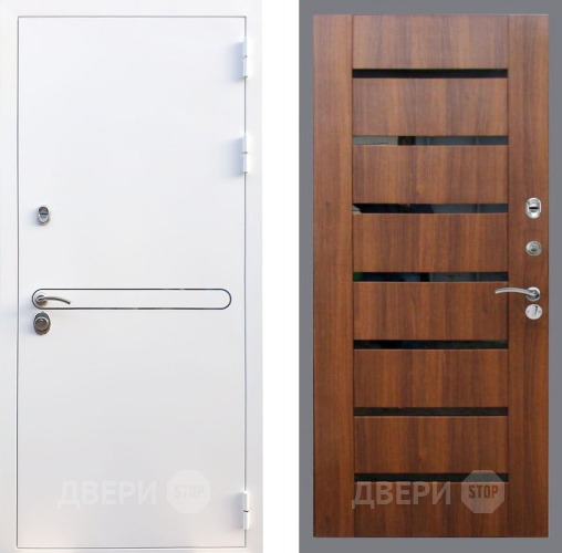 Входная металлическая Дверь Рекс (REX) 27 СБ-14 стекло черное Орех бренди в Электроуглях