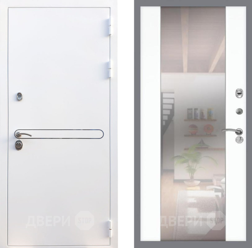 Входная металлическая Дверь Рекс (REX) 27 СБ-16 Зеркало Силк Сноу в Электроуглях