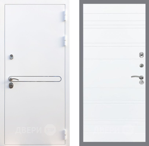 Входная металлическая Дверь Рекс (REX) 27 Line Силк Сноу в Электроуглях