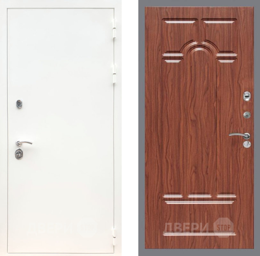 Входная металлическая Дверь Рекс (REX) 5 Белая Шагрень FL-58 орех тисненый в Электроуглях