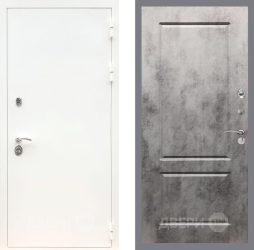 Дверь Рекс (REX) 5 Белая Шагрень FL-117 Бетон темный в Электроуглях