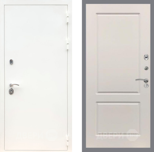 Входная металлическая Дверь Рекс (REX) 5 Белая Шагрень FL-117 Шампань в Электроуглях