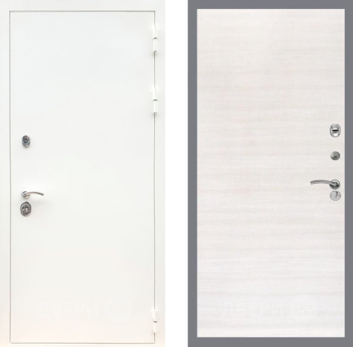 Входная металлическая Дверь Рекс (REX) 5 Белая Шагрень GL Акация в Электроуглях
