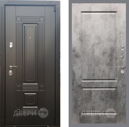 Входная металлическая Дверь Рекс (REX) 9 FL-117 Бетон темный в Электроуглях
