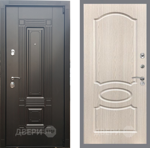 Входная металлическая Дверь Рекс (REX) 9 FL-128 Беленый дуб в Электроуглях