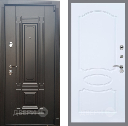 Входная металлическая Дверь Рекс (REX) 9 FL-128 Силк Сноу в Электроуглях