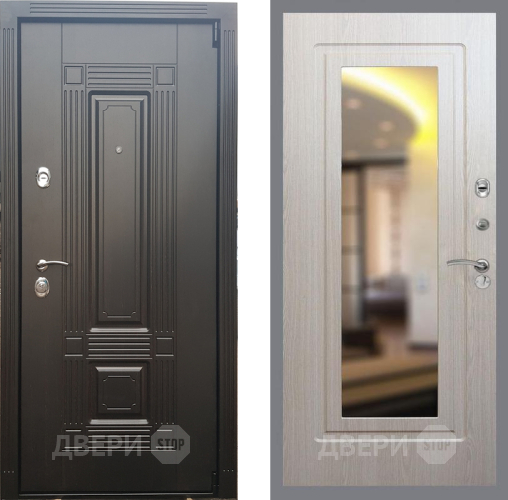 Входная металлическая Дверь Рекс (REX) 9 FLZ-120 Беленый дуб в Электроуглях